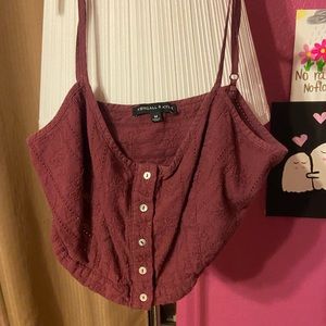 Cute maroon crop top